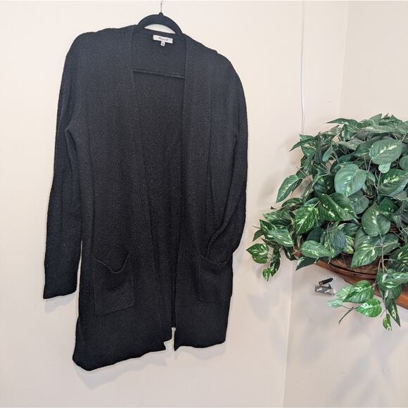 Madewell Wool Blend Black Open Front Cardigan Size Small - Picture 2 of 5